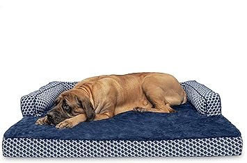 Furhaven Pet Dog Bed Orthopedic Plush Faux Fur Decor Comfy Couch Traditional Sofa Style Living Room Couch Pet Bed W Removable Cover For Dogs Cats Diamond Blue Jumbo Plus Amazon De Haustier