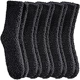 FANZERO Fuzzy Socks for Women Cozy Fluffy Slipper Socks Soft Warm Winter Fleece Plush Sleeping Gift Socks