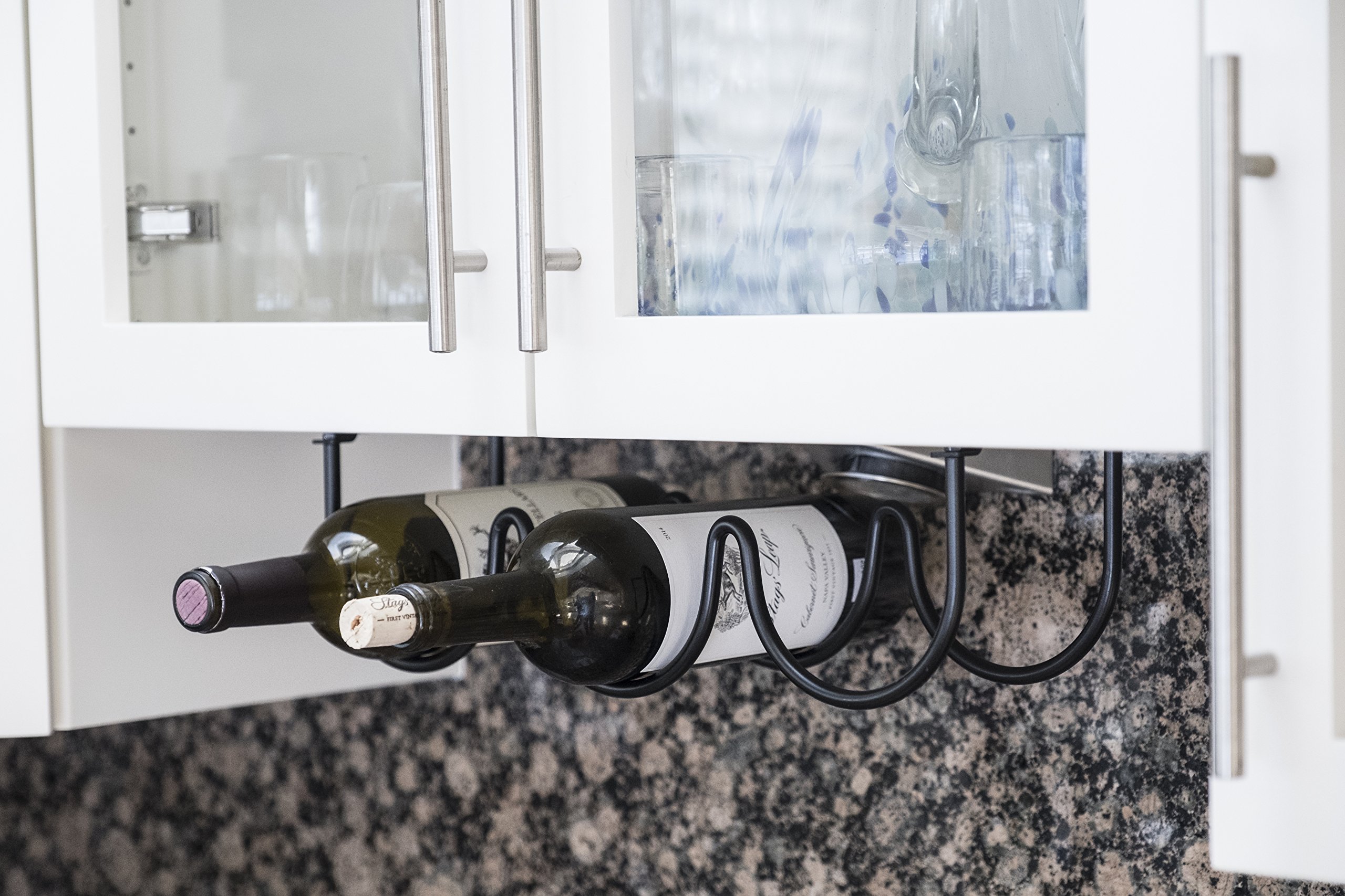 Wallniture Under Durable Iron Wine Storage Rack for 3 Liquor Bottles 752830687721 eBay