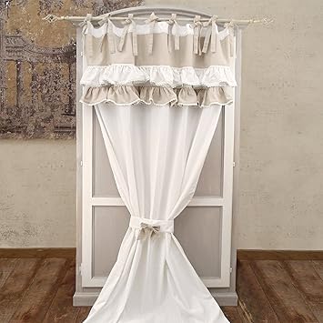 Rideau Cantonnière Avec Trois Volants Shabby Chic Et