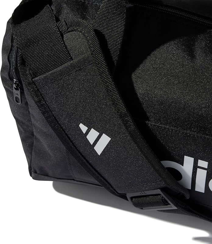 adidas Essentials Linear Duffel Bag Unissex Adulto, Preto/Preto/Branco, XS
