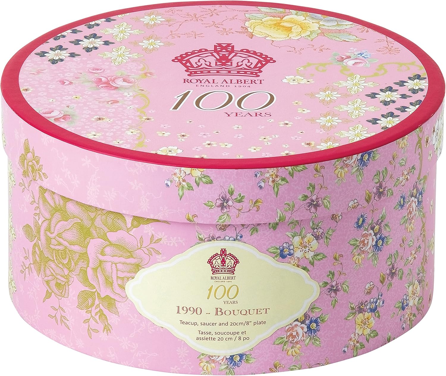 Royal Albert 100 Years 40017539 1990 Bouquet Teacup, Saucer & Plate 20cm 3 Piece Set Yellow, Bone China, 200 milliliters - Image 4