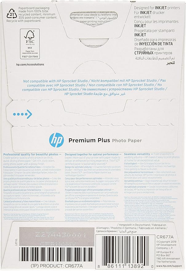 hp everyday photo paper 10x15