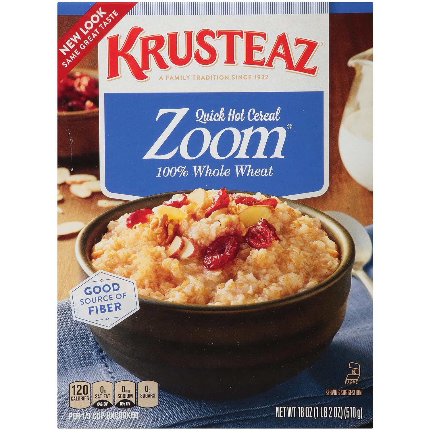 Krusteaz Quick Hot Cereal Zoom, 18-Ounce Boxes (Pack of 12)