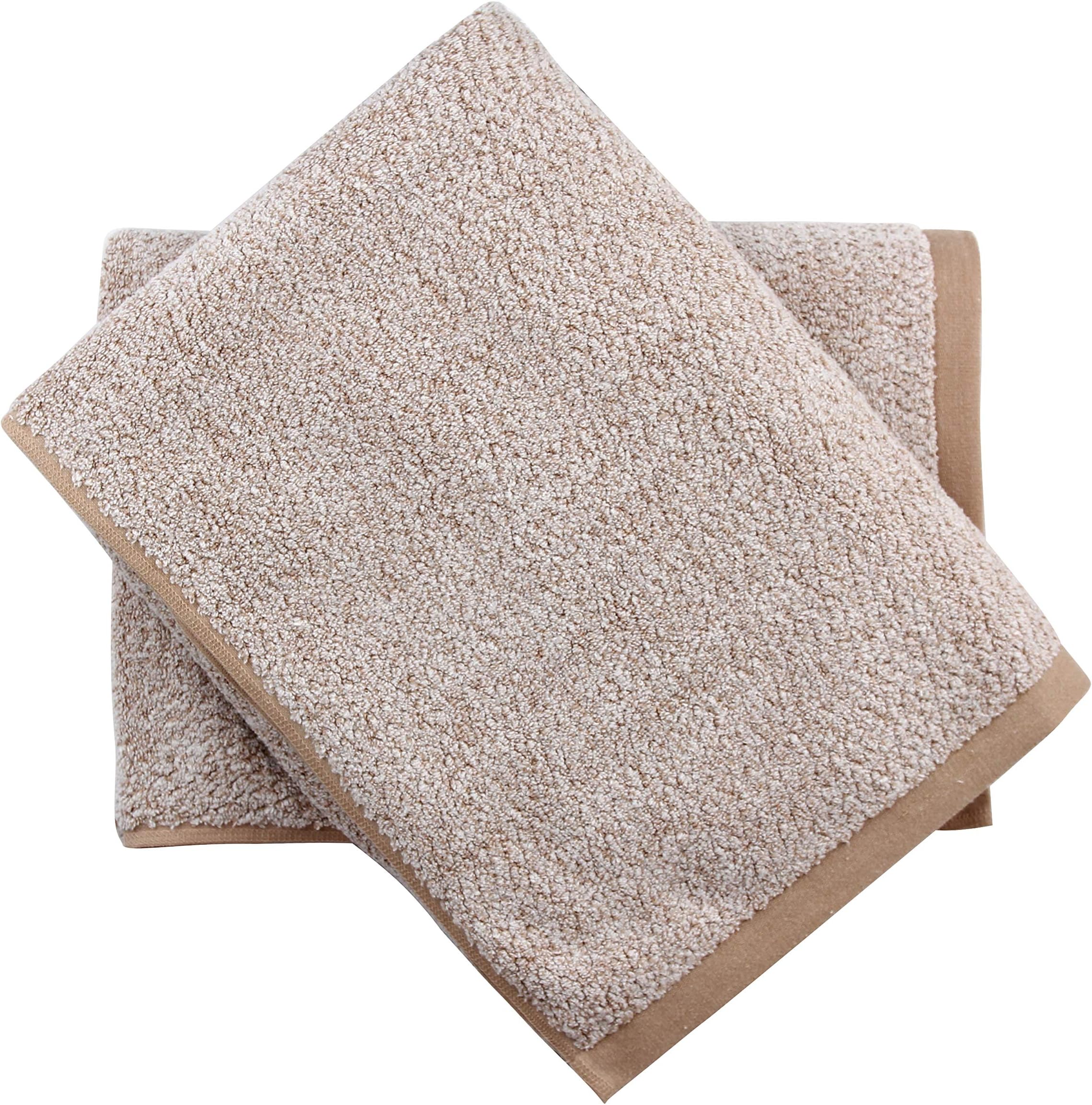 Everplush Diamond Jacquard Bath Sheet 2 Pack in Brown
