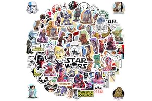 WANVAE 100Pcs Star War Stickers, Cool Movie Star War Sticker for Kids, Waterproof Vinyl Decal for Teen Adult Water Bottle, Laptop, Luggage, Phone, Skateboard