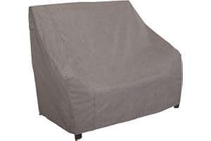 Modern Leisure Garrison Patio Loveseat Cover - Weather-Resistant Fabric - Outdoor Furniture Protection Perfect for Patio, Deck, and Porch - 35" L x 38" W x 31" H - Heather Grey