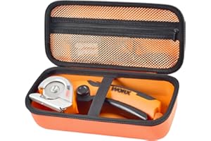 COMECASE Case Compatible with WORX WX082L/ WX081L ZipSnip/for SnapFresh Cordless Electric Scissors, Cutting Tools Storage Organizer, Fabric Cutter Holder Bag with Accessories Pocket - Orange (Box Only)