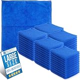 TDBS Microfiber Cleaning Cloth Large 40x40cm 50 Blue Super Absorbent