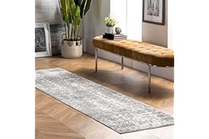 nuLOOM Deedra Modern Abstract Area Rug - 2x9 Runner Rug Modern/Contemporary Grey/Ivory Rugs for Living Room Bedroom Dining Room Entryway Hallway Kitchen