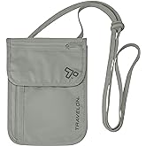 Travelon Rfid Blocking Undergarment Neck Pouch Travel Wallet, Gray, One Size