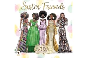 African American Expressions 2025 Wall Calendars - Monthly Calendars Celebrating Black Culture & History - 12x12 Hanging Calendar - 16 Months - Sister Friends Calendar