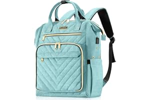 KUOSDAZ Knitting Bag Backpack, Yarn Organizer with USB Charging Port, Quilted Backpack for Women, Christmas Gifts Large Travel Crochet Bag Totes for Crochet Hooks, Knitting Needles, Yarn Supplies, Teal