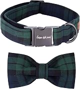 Unique style paws Dog Collar with Detachable Bow Tie Adjustable XXS-XL
