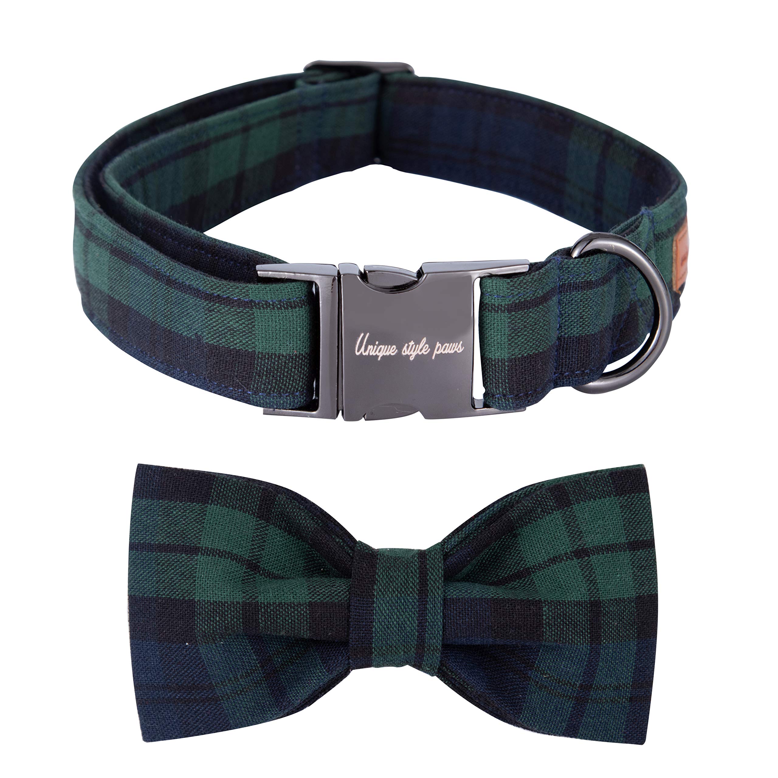 Unique Style Paws Bow Tie Collar Adjustable Collar or Lead for Dogs and Cats, Small, Medium, Large