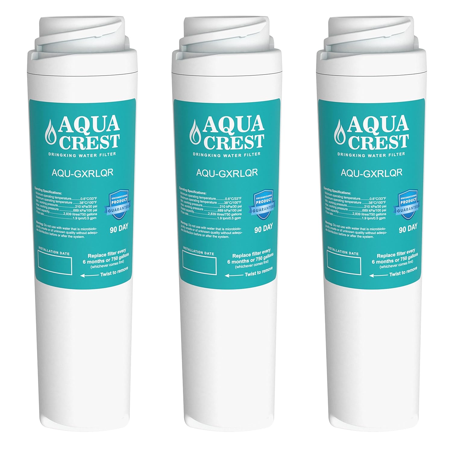 AQUACREST Water Filter Replacement for GE GXRLQR, 3 Pack eBay