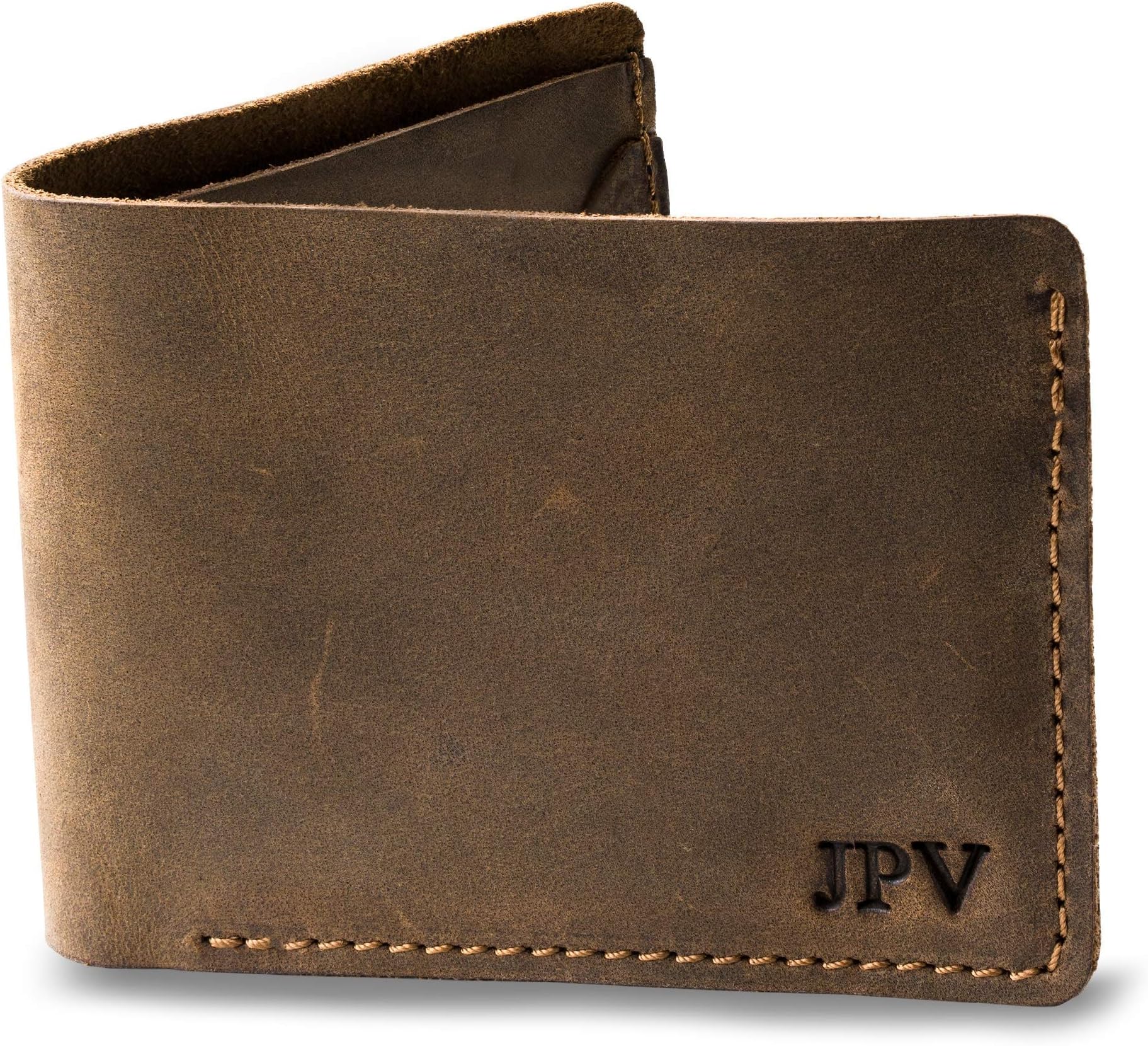 PEGAIPEGAI Wallet for Men | 100% Leather Personalized Bifold Wallet with ID and Card Holder | Soft Touch Slim Minimalist Design, Leather Wallet | Bureau (Chestnut)