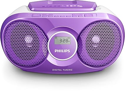 Philips AZ215V CD-Soundmachine (Digital UKW, Audioeingang, 3 Watt, leicht bedienbar) lila