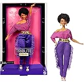 Barbie Signature Doll, Debbie Allen Tribute Collection Posable Doll with Off-Shoulder Top, Gold Belt, and Purple Fringe Pants with Leg Warmers