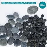BELLE VOUS 120 Pack River Painting Rocks Assorted 1.3-7cm Smooth Stones view 2