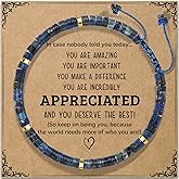 AGOT Thank You Gifts for Women: Teacher Appreciation Office Gifts for Coworkers Employee Boss Lady Manager Colleague Natural Stone Bracelet