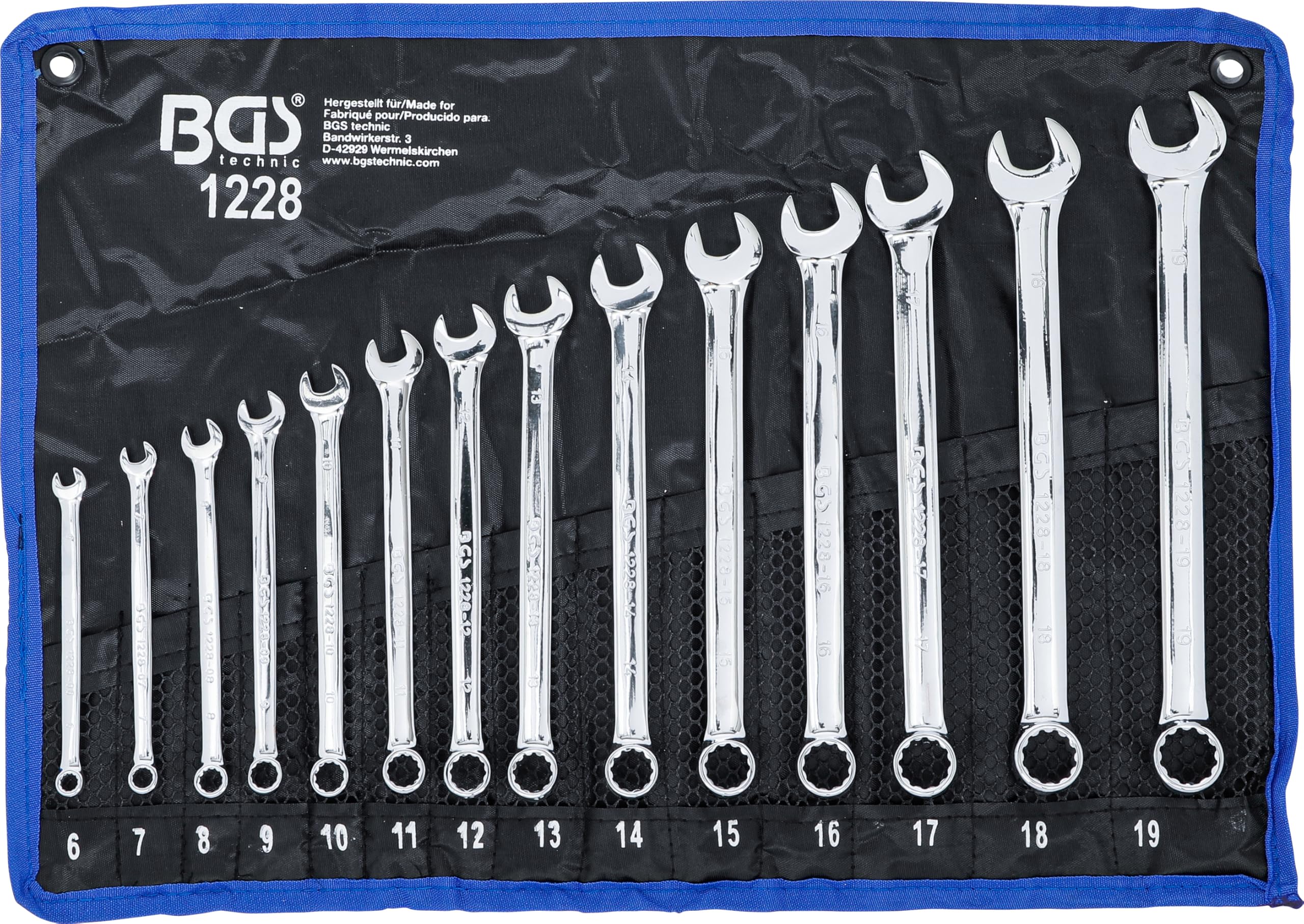 BGS 1228 | Combination Spanner Set | extra long | 6 - 19 mm | 14 pcs.