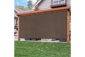 DIFY 10x16 FT 90% Shade Fabric Sun Shade Cloth Privacy Screen with Grommets for Patio Garden Pergola Cover Canopy, Mocha