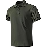 KAOKLRNI Men's Quick-Dry Active Polo Shirts Short Sleeve Performance for Golf Tennis Daily Casual Collared T-Shirt