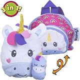 Zipstas Families 3-in-1 Girls Unicorn Sleepover Bag & Reversible Backpack view 3