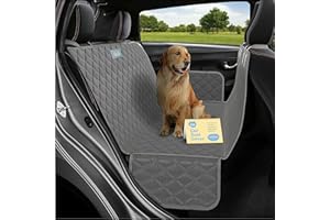 PITPET 100% Waterproof Car Seat Cover For Dogs - Durable Scratch Resistant Dog Seat Cover - 600D Heavy Duty Hammock Back Seat Cover for Dogs – Universal Fit Nonslip Dog Car Seat Covers for Cars Trucks & SUV