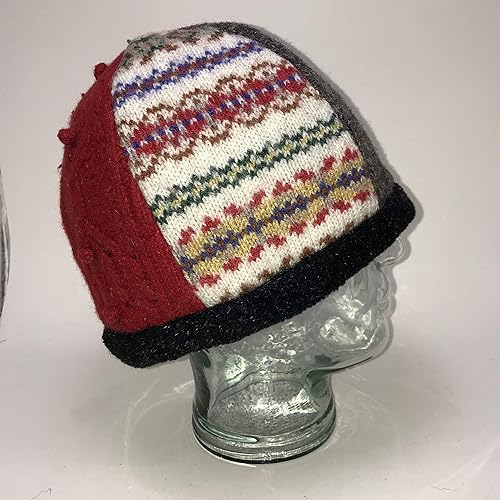 blue and yellow beanie hat