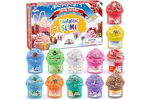 Ylovetoys Slime Advent Calendar 2025 Christmas Countdown Calendars Toys for Boys Girls 24 Days DIY Fluffy Slime Kit for Kids Surprise Gift Toys for Toddler Kids Teens Christmas Party Favor Gifts