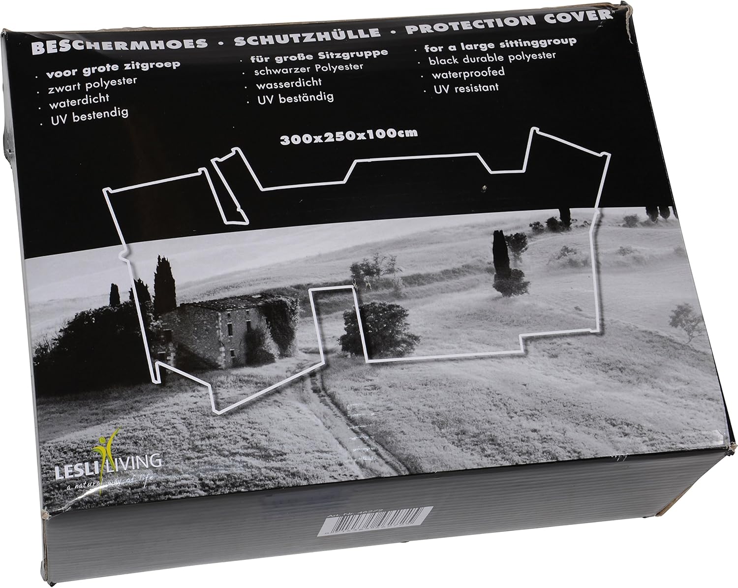 Amazon De Lesli Living Schutzhulle Fur Grosse Sitzgruppen Schwarz 300x250x100 Cm Wasserdicht