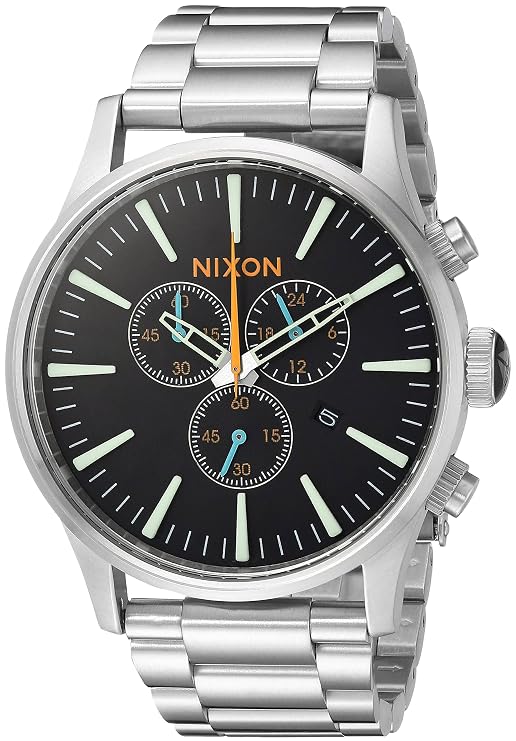 nixon sentry chrono silver