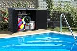 Duramax Cedargrain StoreAway 850L Plastic Garden Storage Shed Dark Grey view 4
