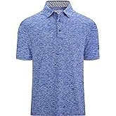 Alex Vando Mens Golf Shirt Moisture Wicking Quick-Dry Short Sleeve Casual Polo Shirts for Men