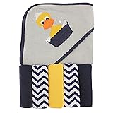 Luvable Friends Unisex Baby Hooded Towel with Five