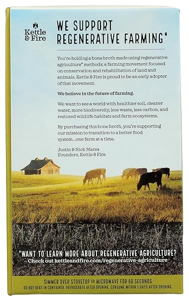 KETTLE & FIRE REGENERATIVE AGRICULTURE BEEF BONE BROTH, 16.9 OZ