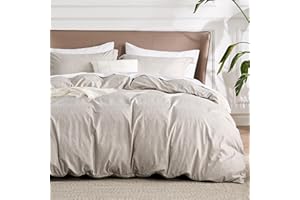 Bedsure Duvet Cover Queen Size - Soft Cationic Dyed Duvet Cover Set for Kids with Zipper Closure, 3 Pieces Bedding Set(Linen, 90"x90")