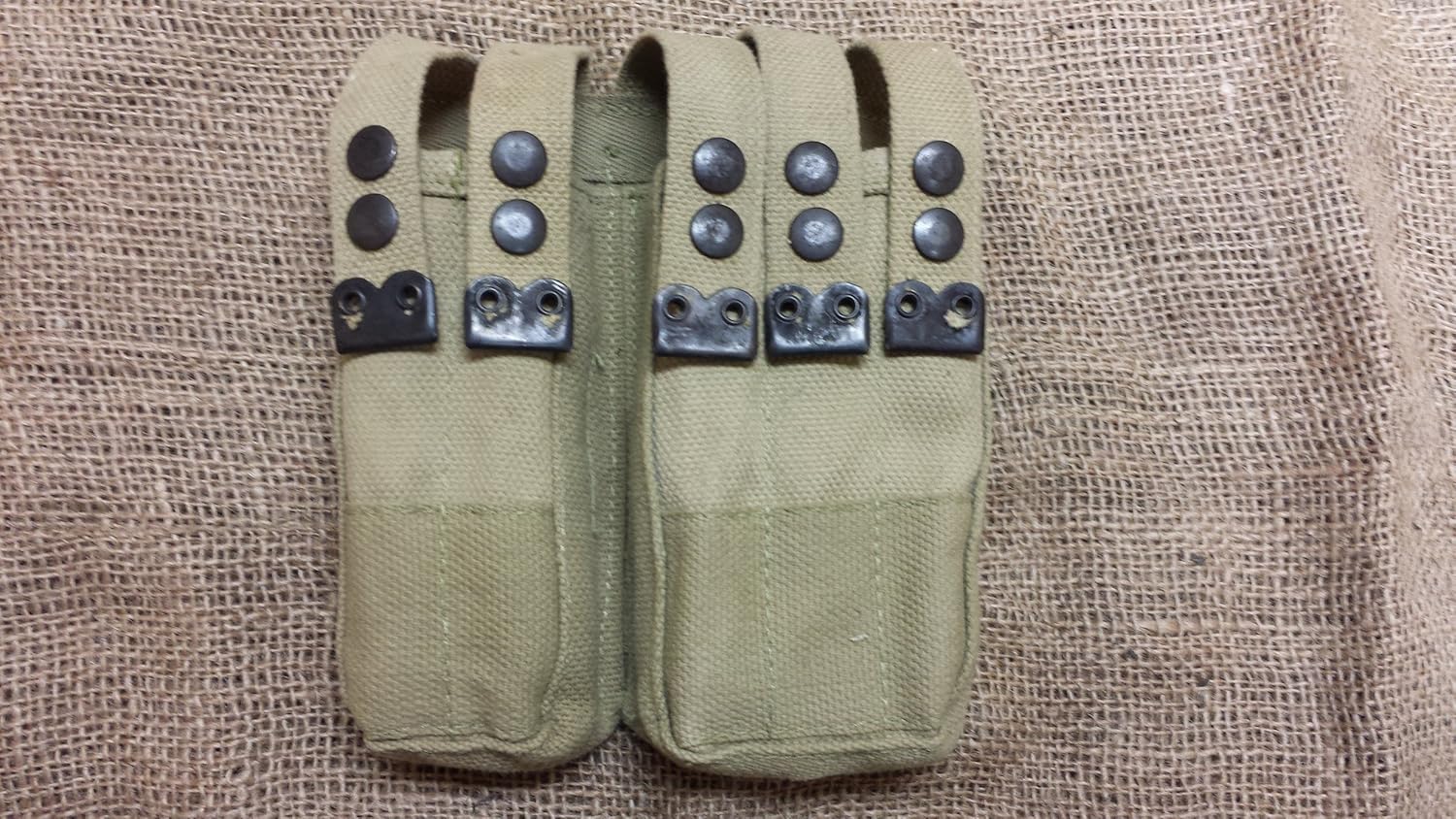 Israeli Uzi 9mm SMG Canvas Magazine Belt Pouch 1970's