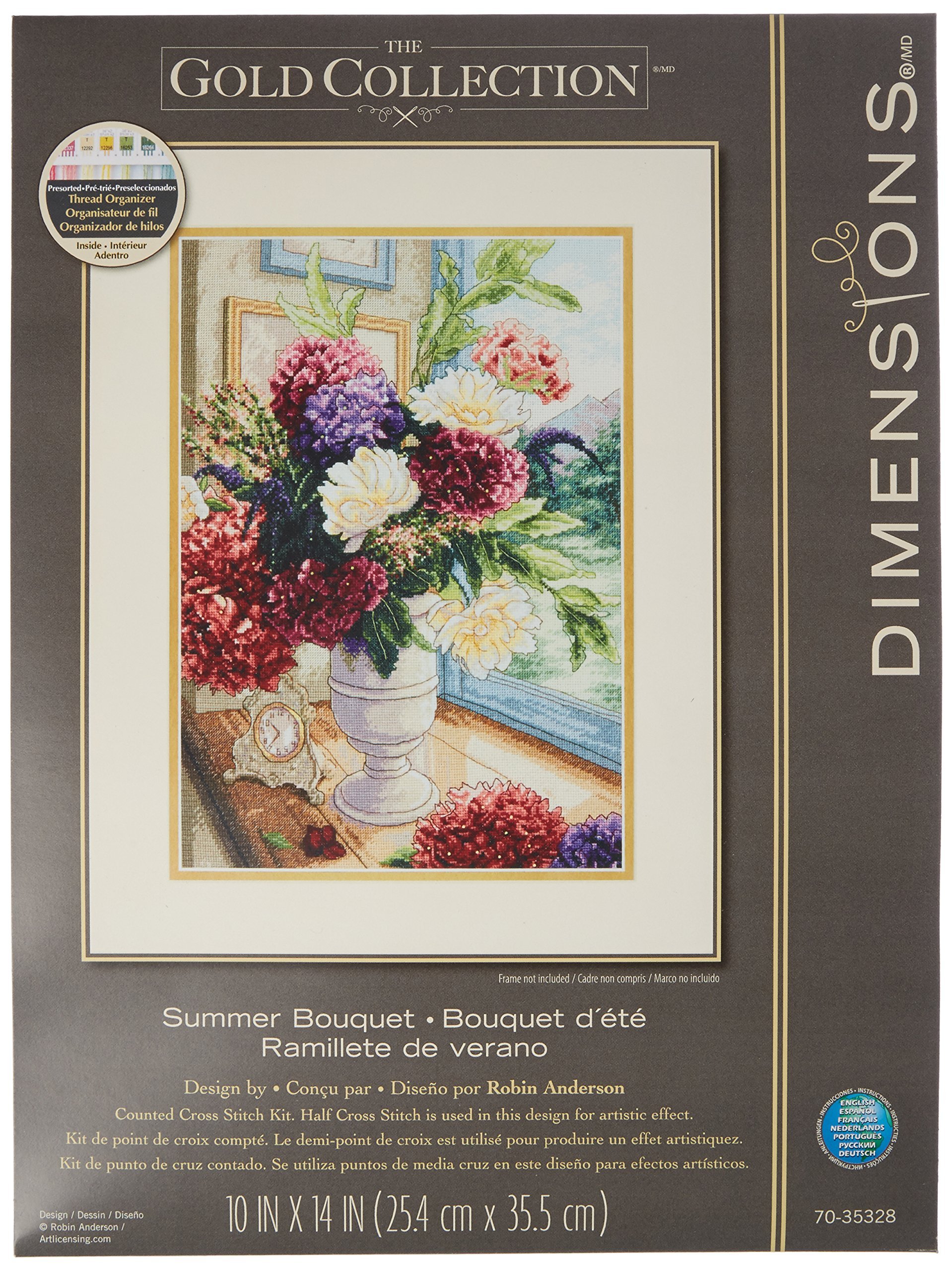 Dimensions Gold: Counted Cross Stitch: Summer Bouquet, Cotton, Various, One