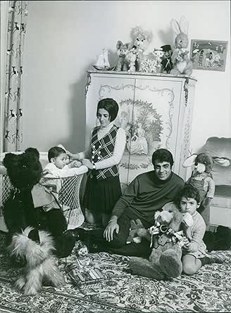 Amazon.com: Vintage photo of Enrico Macias with his wife, Suzy Leyris, and children, Jocya ...