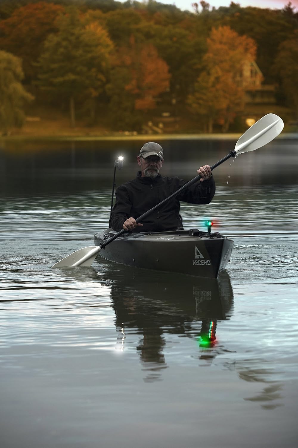 attwood 14192-7 Water-Resistant Deck Mount LED Navigation Light Kit, Marine Gray Finish