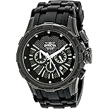 Invicta Men's I-Force 52mm Stainless Steel Chronograph Quartz Watch with Silicone Band, Black (Model: 16974)
