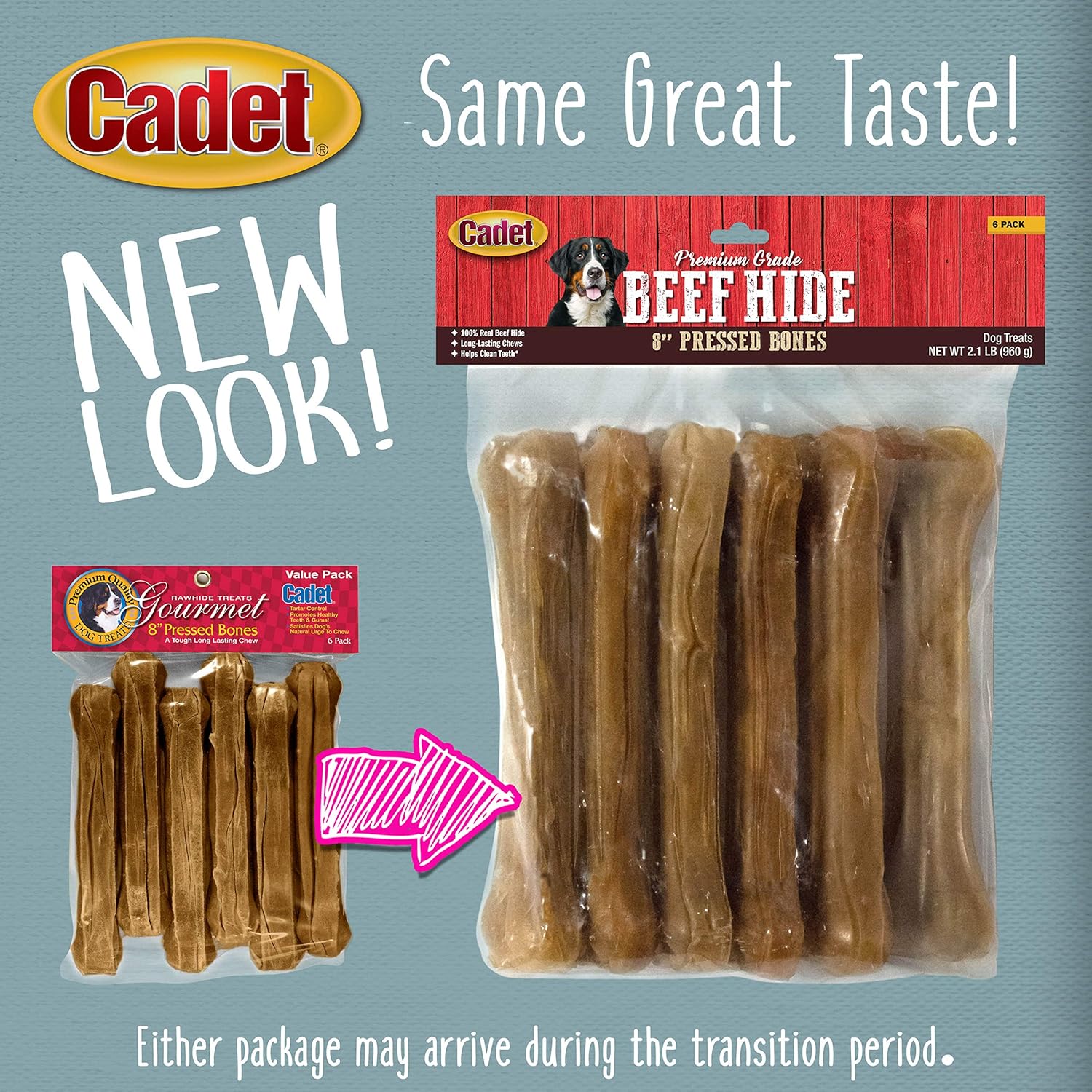 cadet pressed rawhide bones