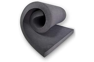 FABRIC EMPIRE New Upholstery Rubber Foam Sheet Cushion (Upholstery Foam, Seat Replacement, Foam Padding, Acoustic Foam Panel) USA Made CertiPUR-US Certified 24" Wide (Charcoal, 2" Thick X 24" Wide X 82" Long)