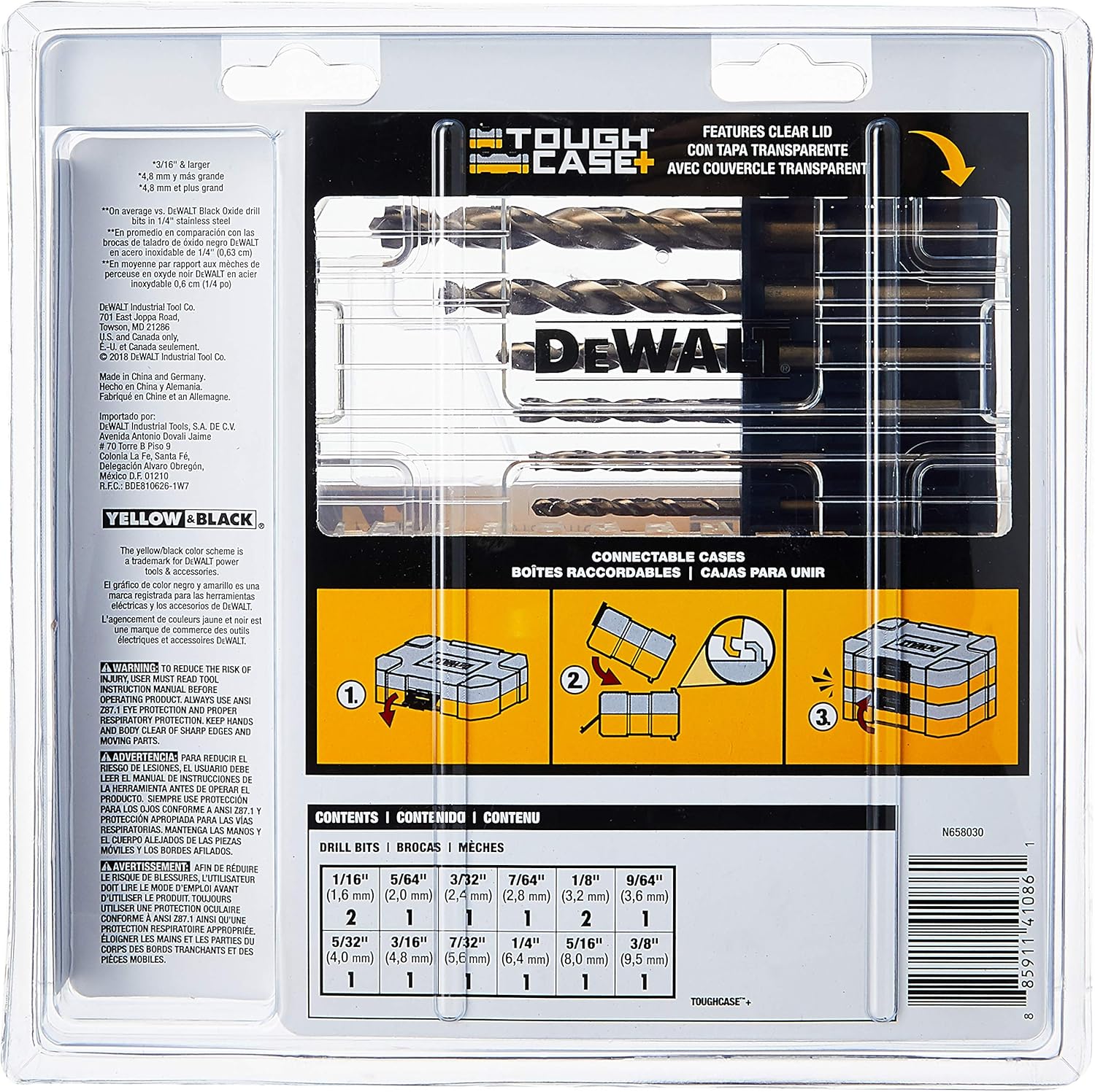 DEWALT Cobalt Drill Bit Set with Pilot Point, 14-Piece (DWA1240) - - 
