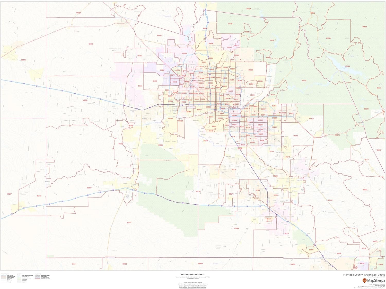 Arizona Zip Code Map Pdf United States Map