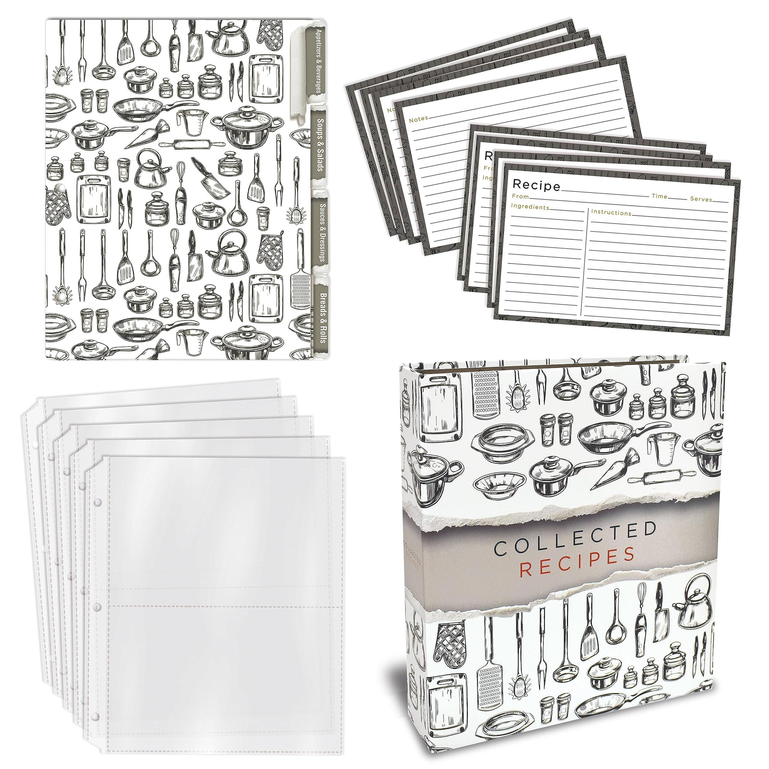 Better Kitchen Products Recipe Binder, 8.5