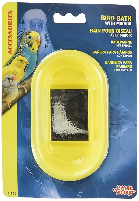 Living World Oval Bird Bath With Mirror